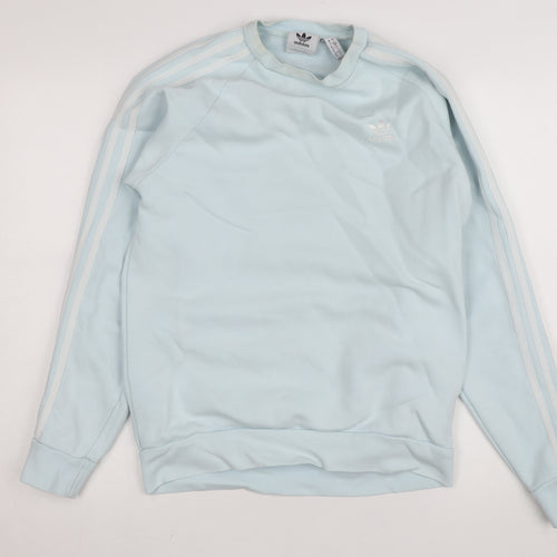 Adidas Women’s Light Blue Sweatshirt Small Crew Neck Pullover Cotton Blend