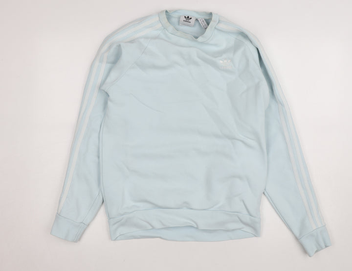 Adidas Women’s Light Blue Sweatshirt Small Crew Neck Pullover Cotton Blend