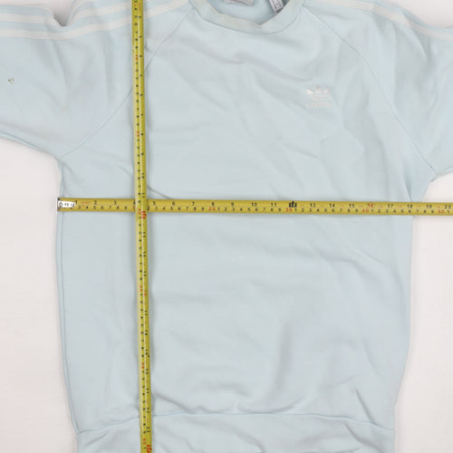Adidas Women’s Light Blue Sweatshirt Small Crew Neck Pullover Cotton Blend