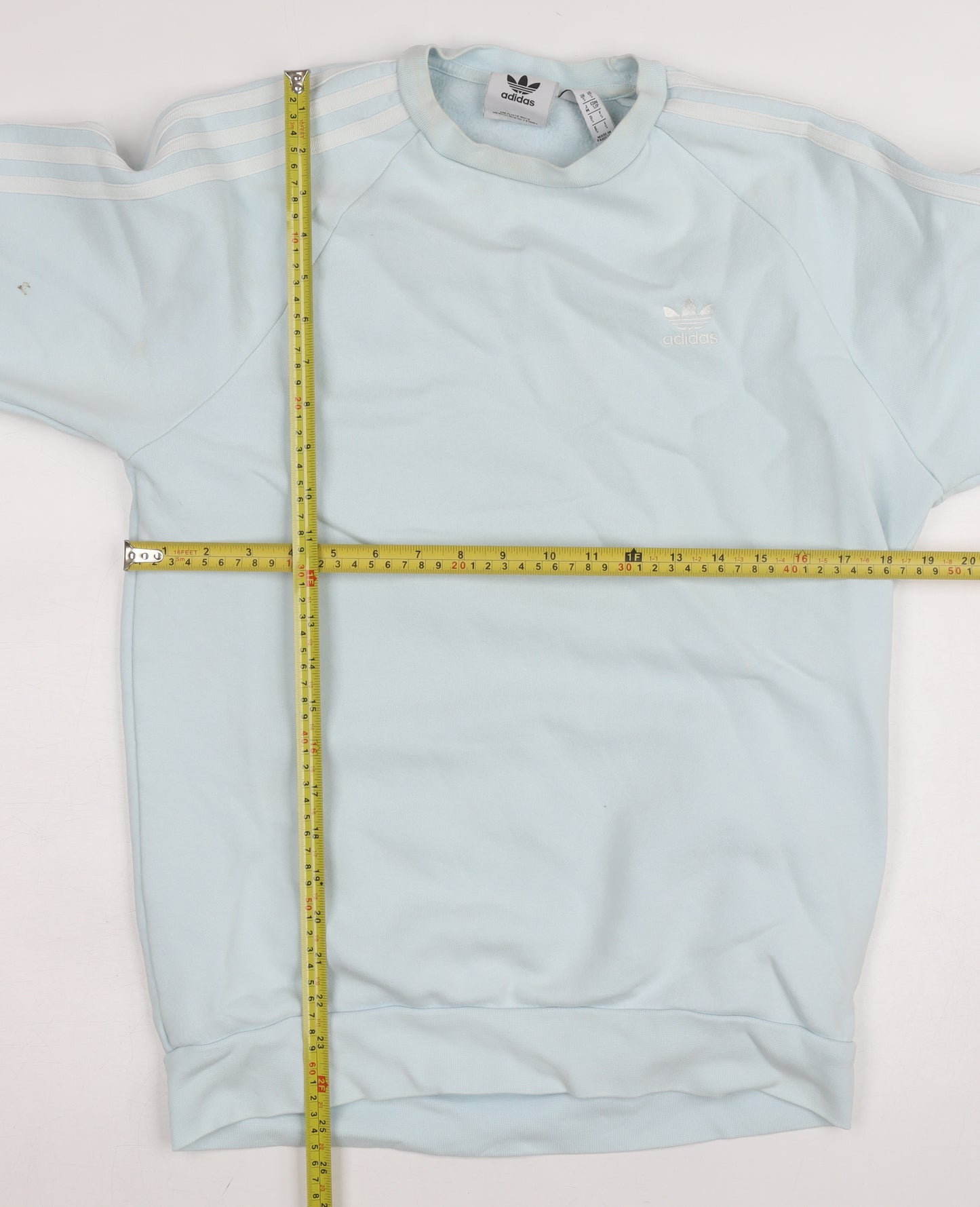 Adidas Women’s Light Blue Sweatshirt Small Crew Neck Pullover Cotton Blend