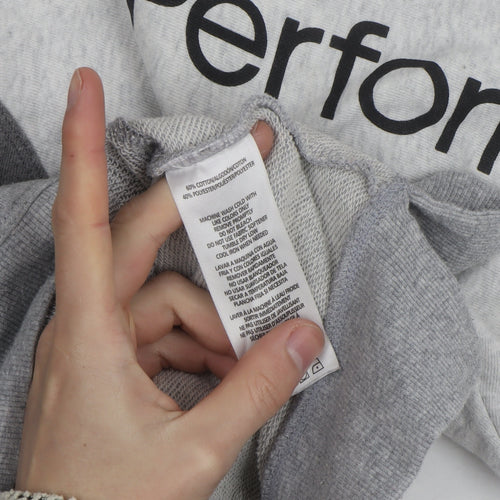 Calvin Klein Performance Women's Grey Colourblock Logo Sweatshirt Size M
