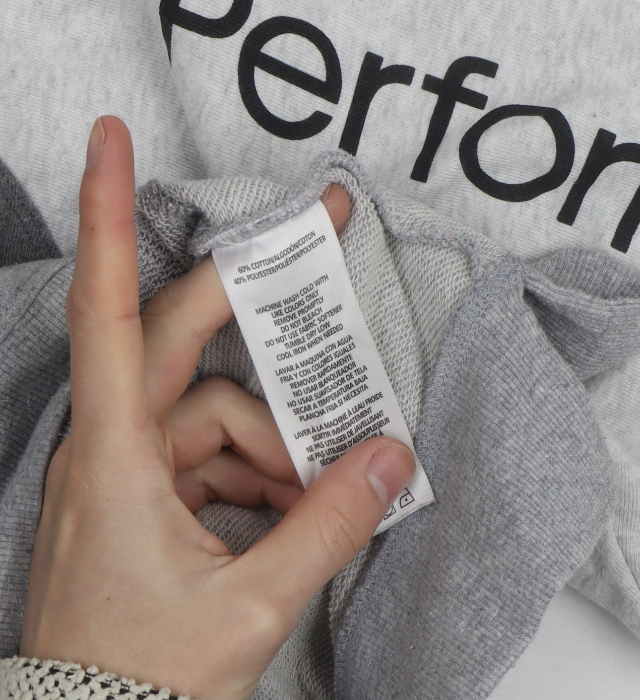 Calvin Klein Performance Women's Grey Colourblock Logo Sweatshirt Size M