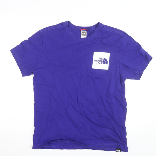 The North Face Men's Purple Cotton Crew Neck T-Shirt Size L