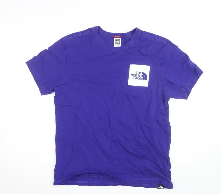 The North Face Men's Purple Cotton Crew Neck T-Shirt Size L