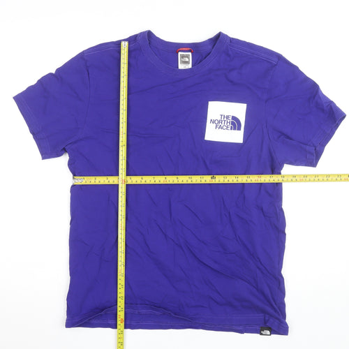 The North Face Men's Purple Cotton Crew Neck T-Shirt Size L