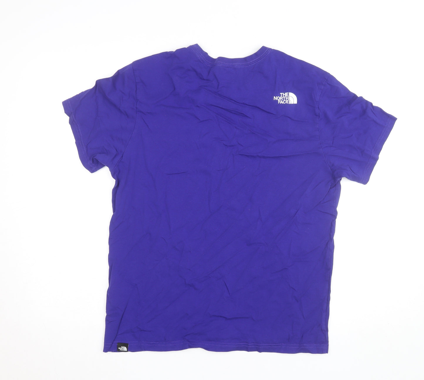 The North Face Men's Purple Cotton Crew Neck T-Shirt Size L