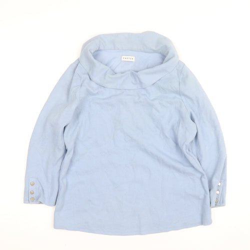 Eastex Women’s Blue Cowl Neck Cotton Jumper Size 10