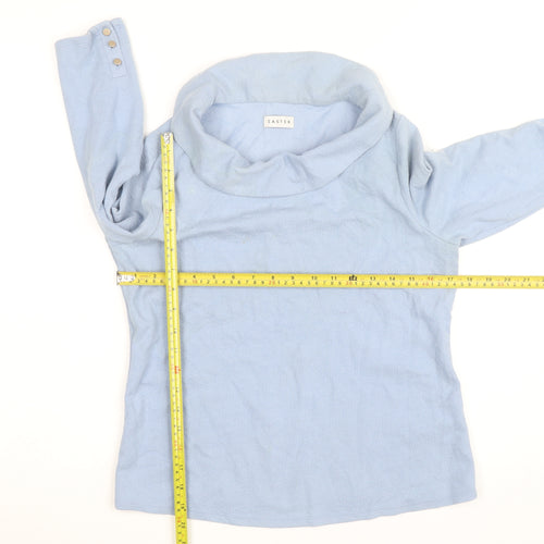 Eastex Women’s Blue Cowl Neck Cotton Jumper Size 10