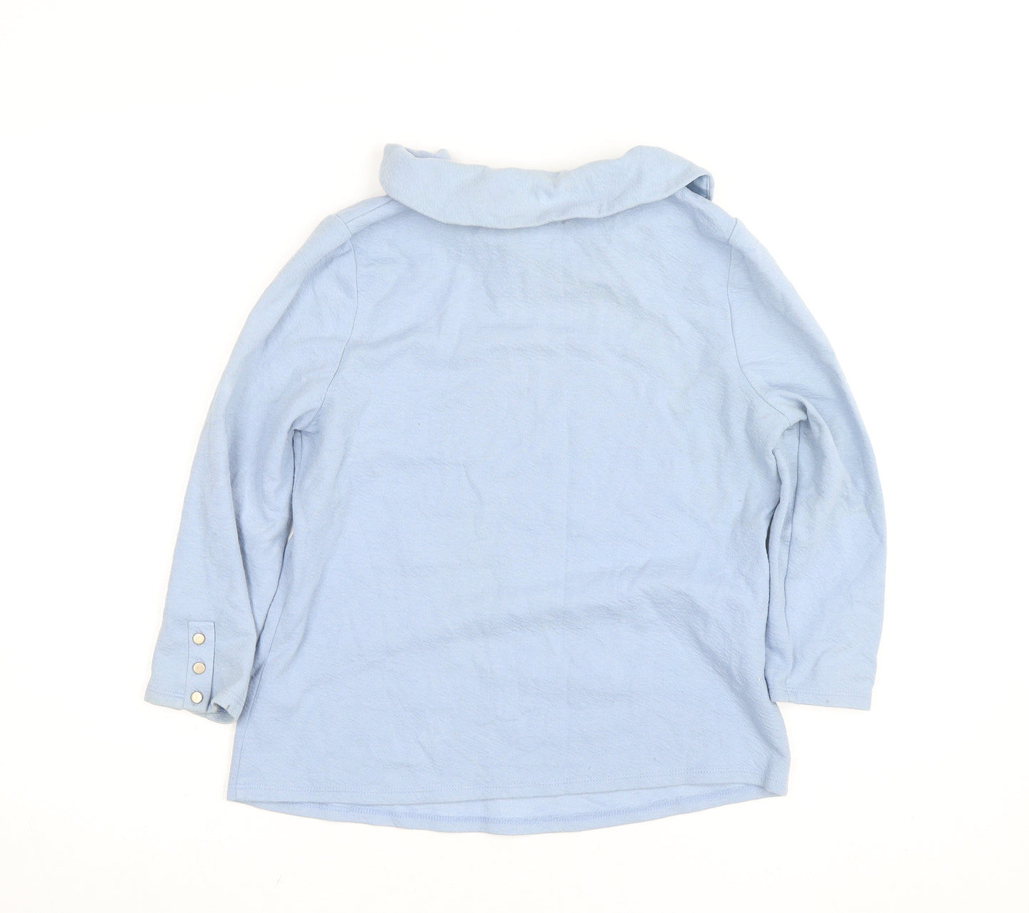 Eastex Women’s Blue Cowl Neck Cotton Jumper Size 10