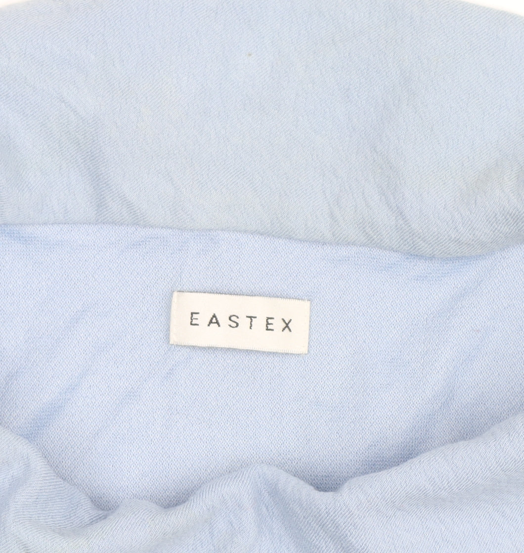 Eastex Women’s Blue Cowl Neck Cotton Jumper Size 10