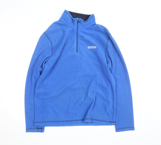Regatta Mens Blue Fleece 1/2 Zip Activewear Jacket Size L