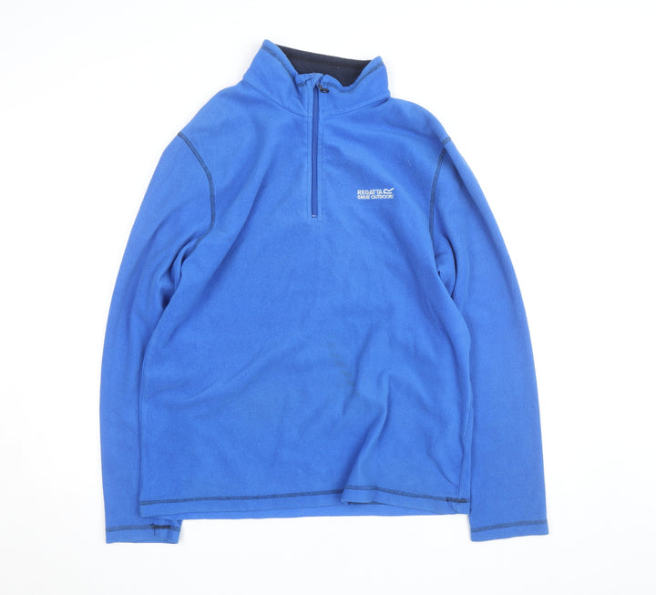 Regatta Mens Blue Fleece 1/2 Zip Activewear Jacket Size L