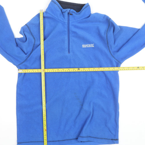 Regatta Mens Blue Fleece 1/2 Zip Activewear Jacket Size L