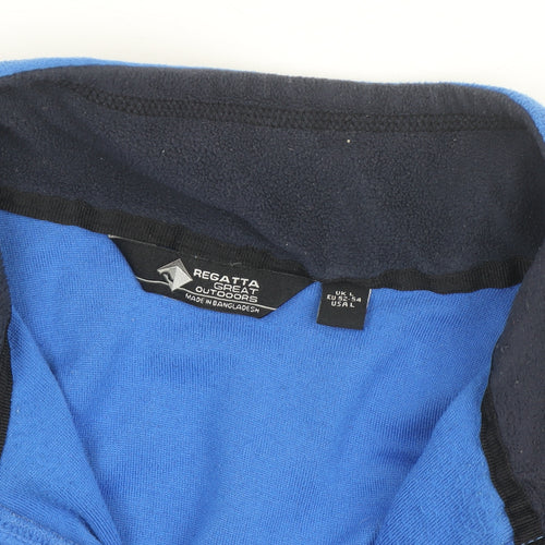 Regatta Mens Blue Fleece 1/2 Zip Activewear Jacket Size L