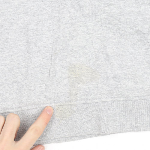Lacoste Men's Grey Crew Neck Cotton Blend Pullover Sweatshirt L