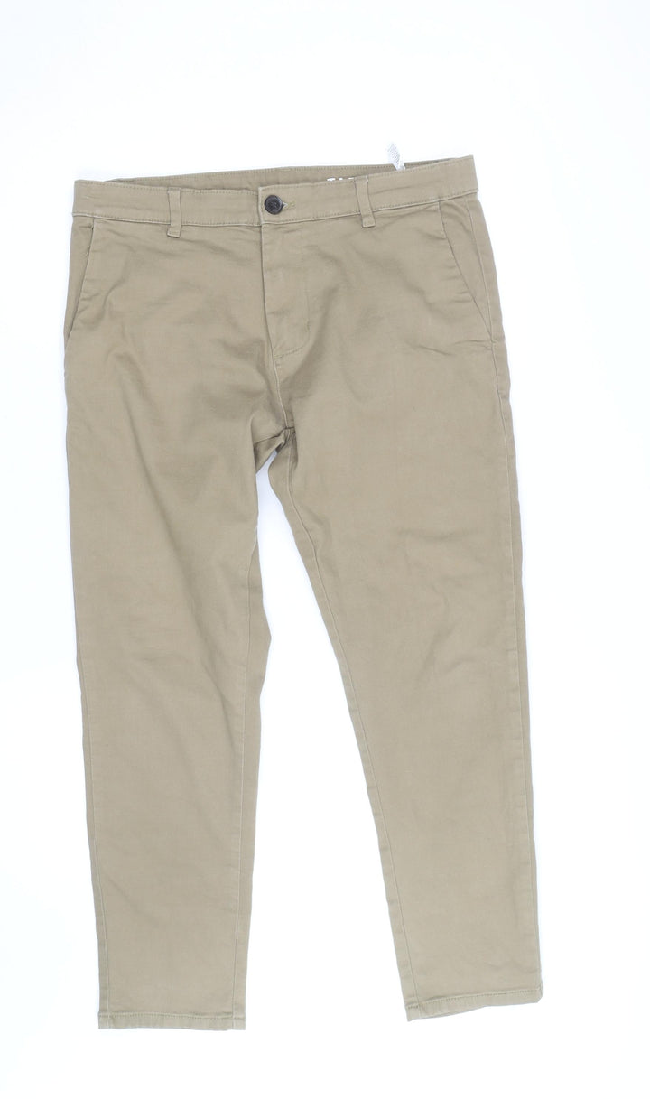 Dunnes Stores Men's Beige Chino Trousers 34W 29L Regular Fit