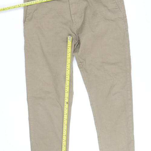 Dunnes Stores Men's Beige Chino Trousers 34W 29L Regular Fit