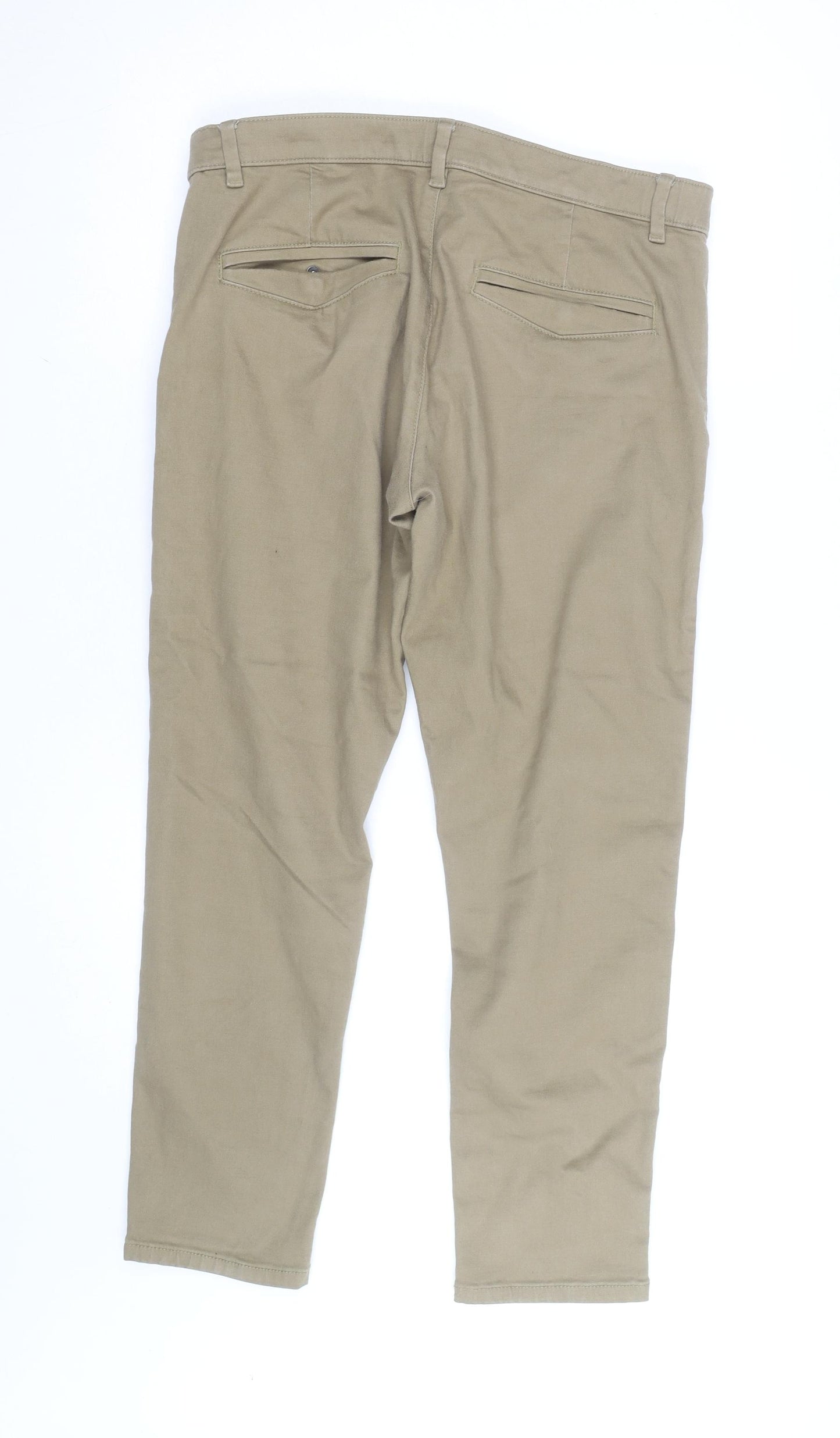 Dunnes Stores Men's Beige Chino Trousers 34W 29L Regular Fit