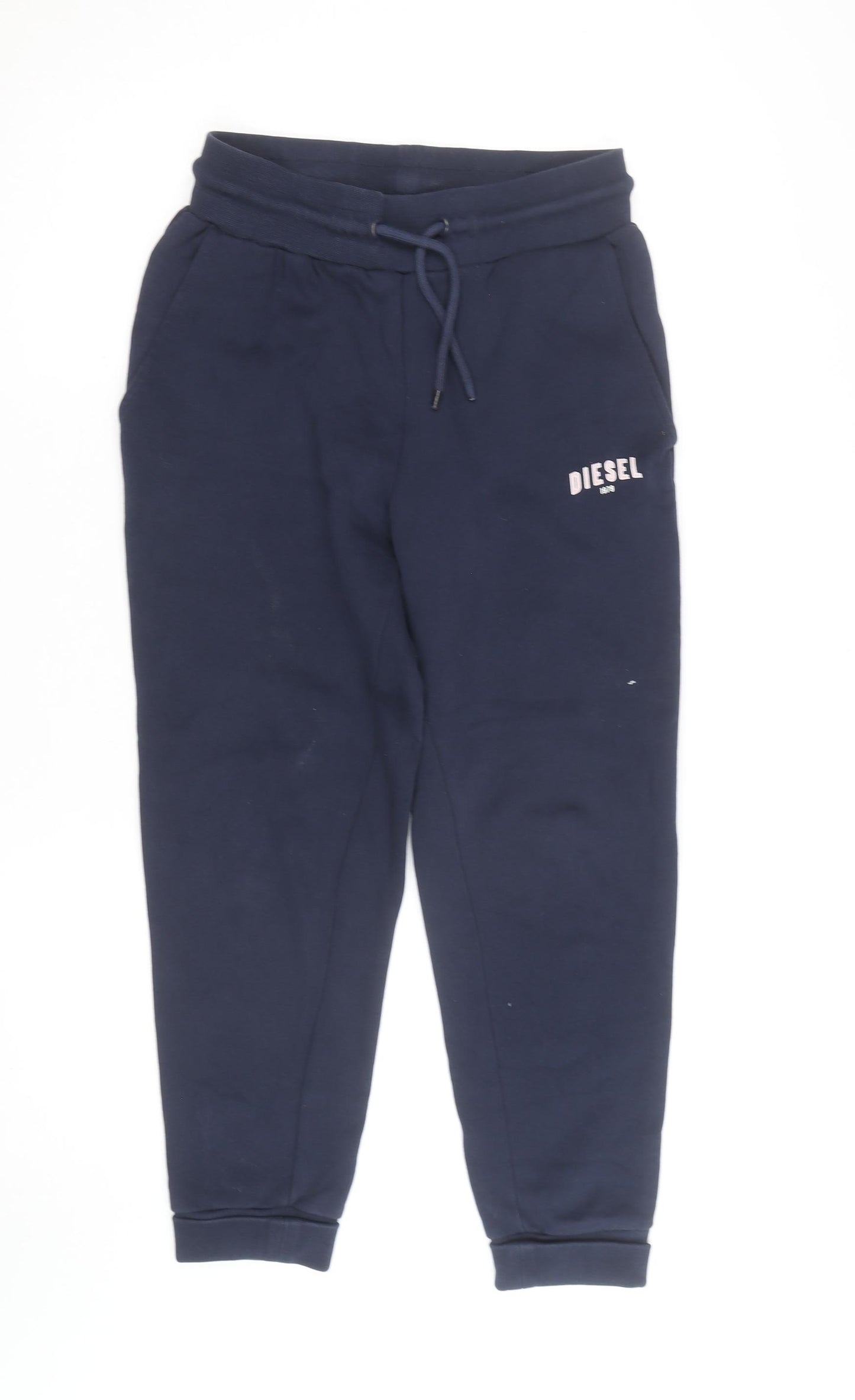 Diesel Women's Blue Jogger Sweatpants S Regular Fit Cotton Blend