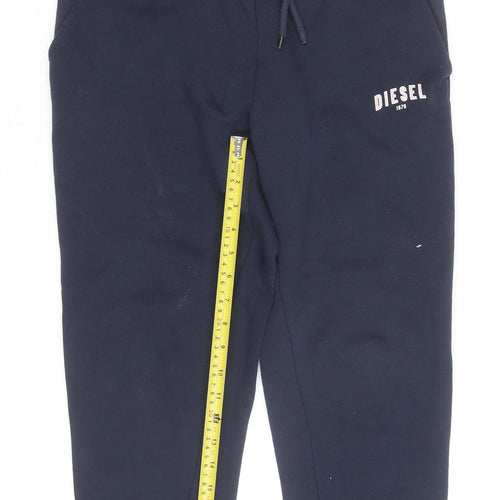 Diesel Women's Blue Jogger Sweatpants S Regular Fit Cotton Blend