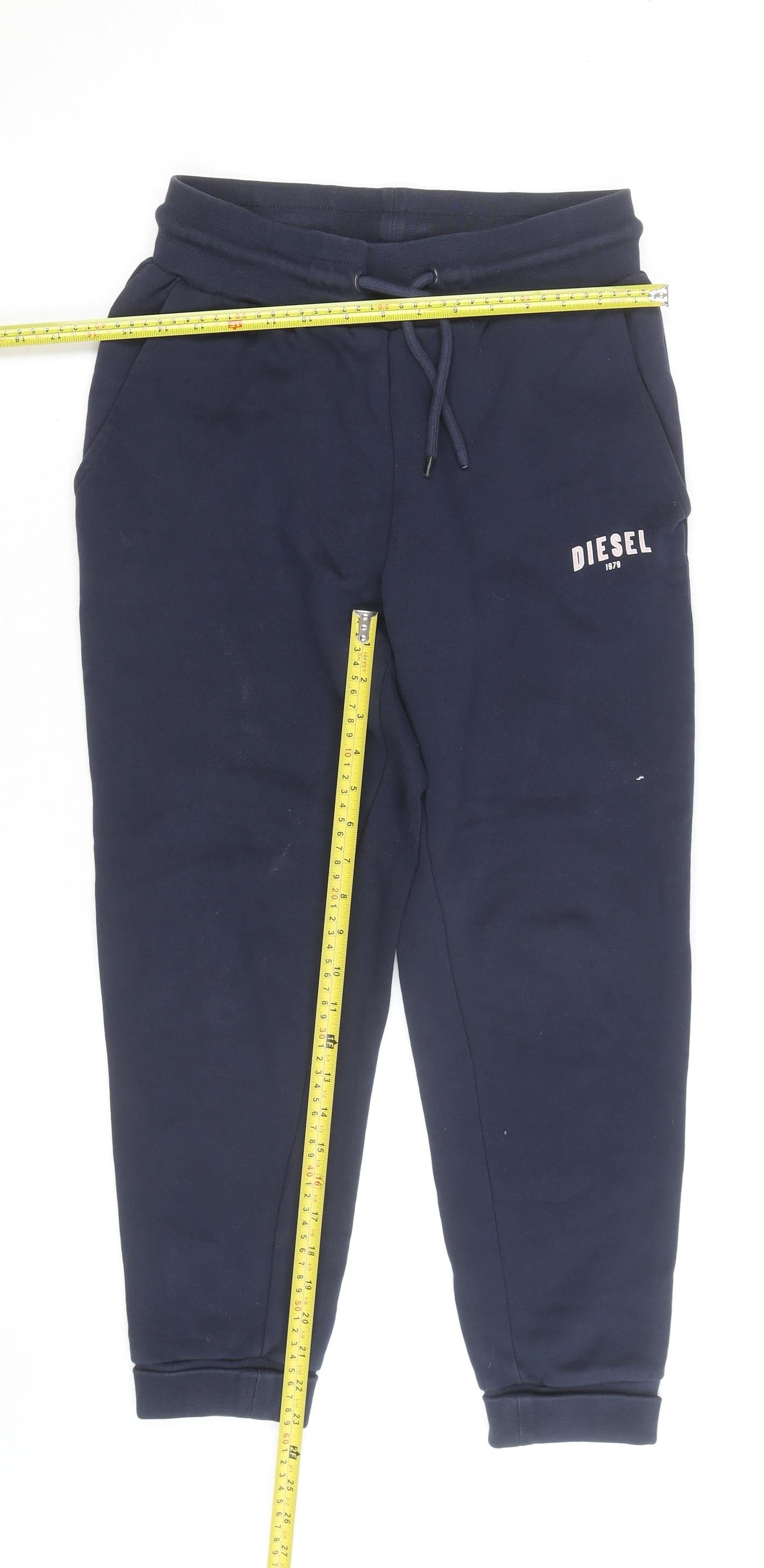 Diesel Women's Blue Jogger Sweatpants S Regular Fit Cotton Blend