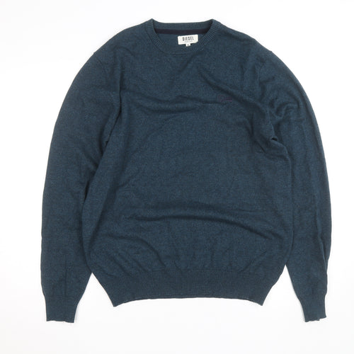 Diesel Men's Blue XL Crew Neck Pullover Jumper