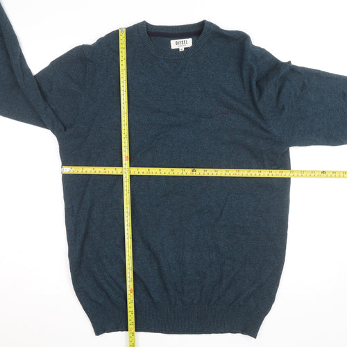 Diesel Men's Blue XL Crew Neck Pullover Jumper