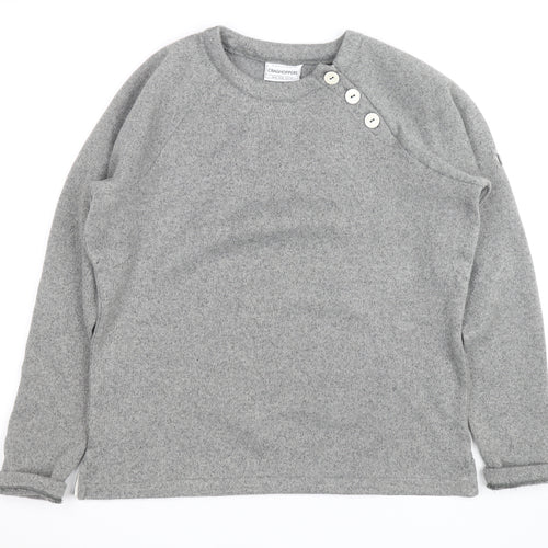Craghoppers Men's Grey Button Neck Fleece Jumper Size L
