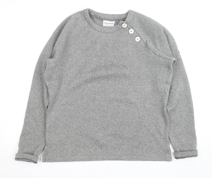 Craghoppers Men's Grey Button Neck Fleece Jumper Size L