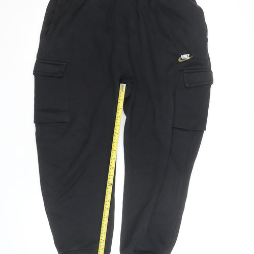 Nike Womens Black Jogger Fleece Sweatpants L Regular Fit