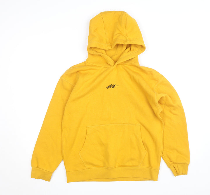 Next Boys Yellow Pullover Hoodie 12 Years Cotton Blend Sweatshirt