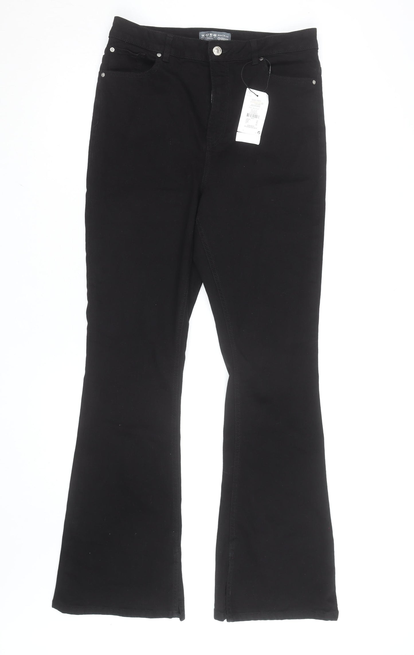 Primark Women’s Black Bootcut Stretch Denim Jeans Size 14
