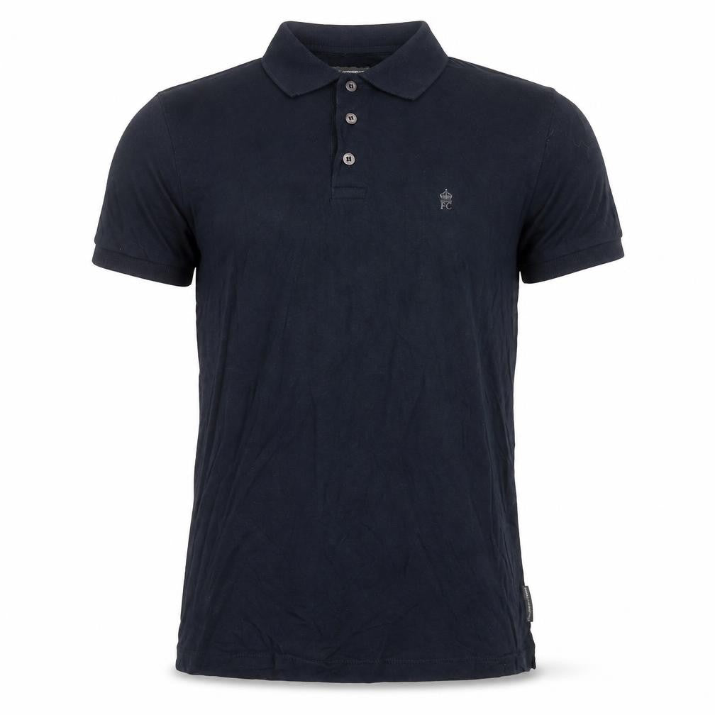 Front view of French Connection Men's Black Cotton Polo Shirt, size S