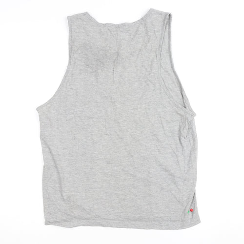 Kickers Men's Grey Tank Top M Graphic Print Activewear Vest