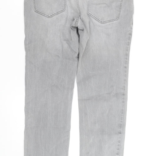 Next Women’s Grey Straight Leg Stretch Denim Jeans Size 34R