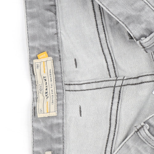 Next Women’s Grey Straight Leg Stretch Denim Jeans Size 34R