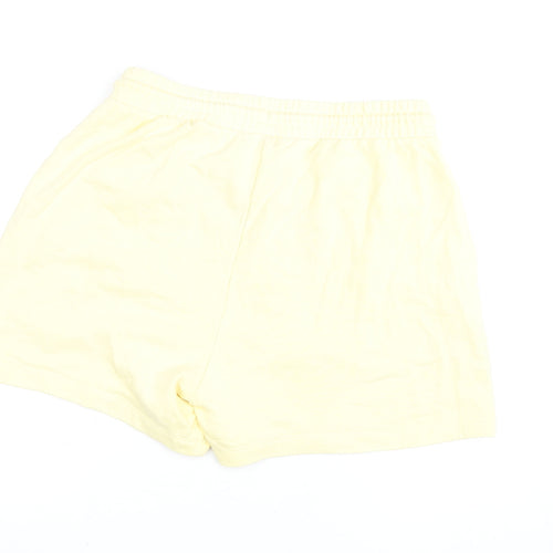 Diesel Women Yellow XL Sweat Shorts Casual Cotton Drawstring