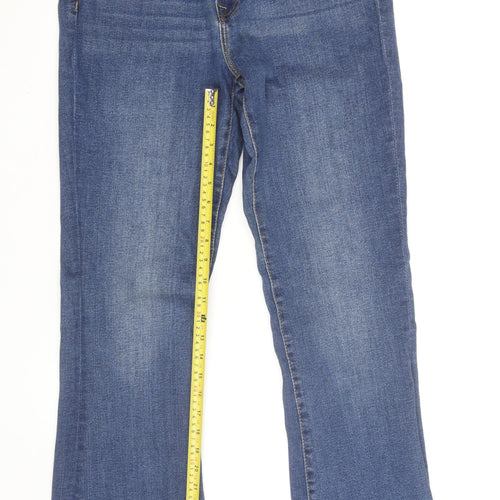 Primark Women's Blue Bootcut High Waist Stretch Denim Jeans Size 16