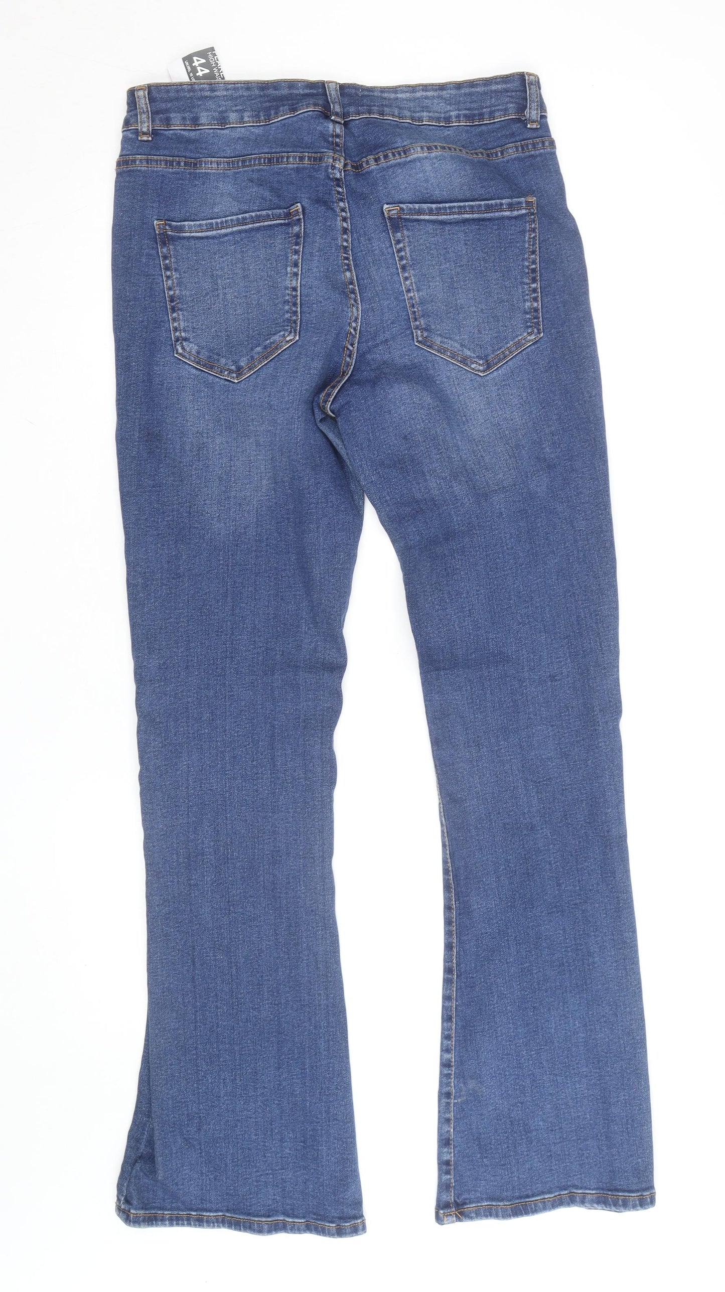 Primark Women's Blue Bootcut High Waist Stretch Denim Jeans Size 16