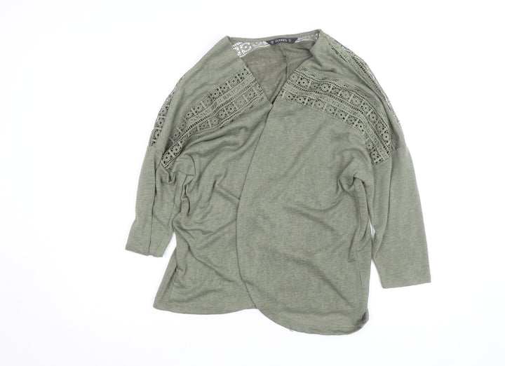Dunnes Women’s Green Crochet Detail Kimono Blouse M