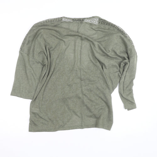 Dunnes Women’s Green Crochet Detail Kimono Blouse M
