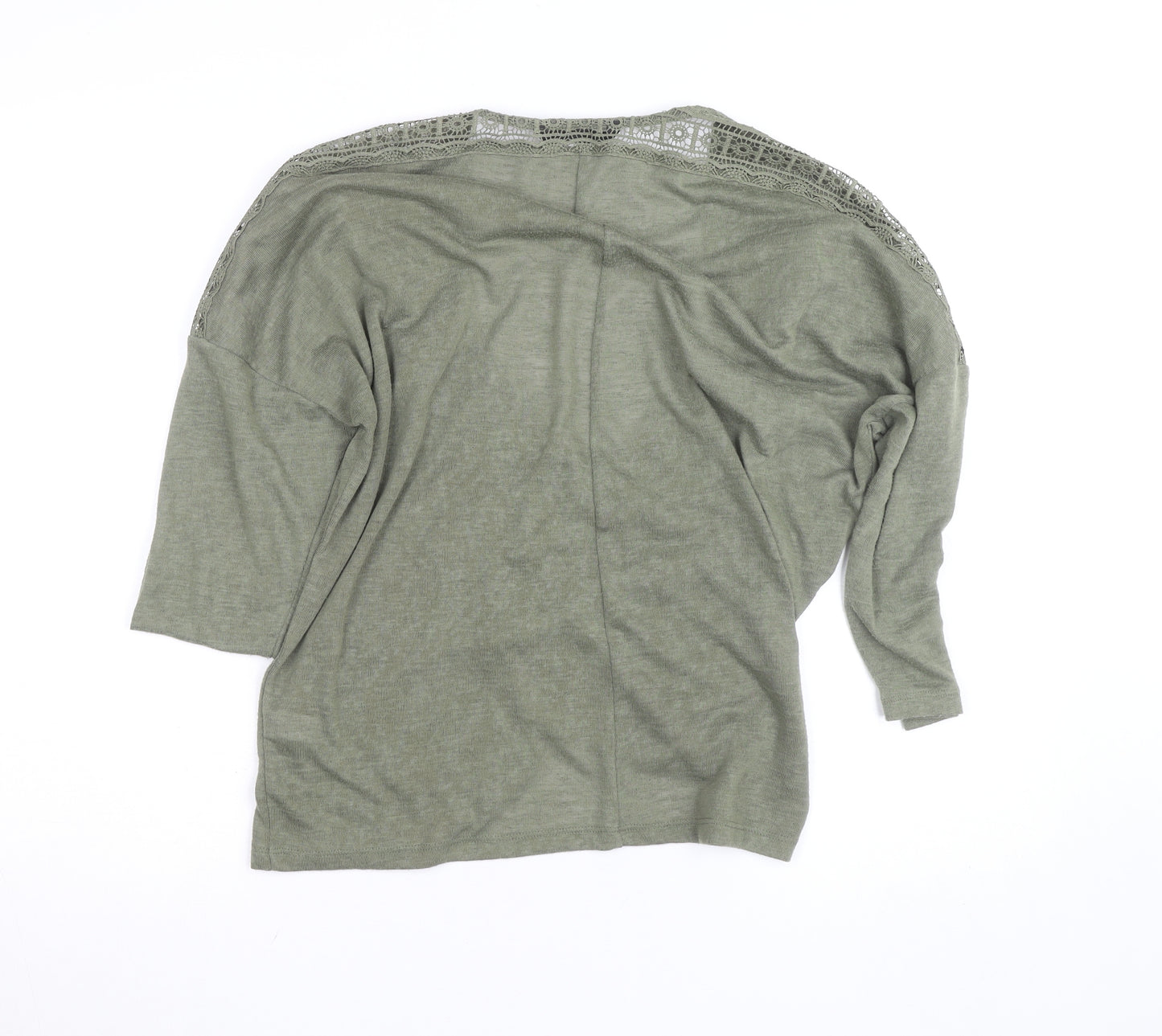 Dunnes Women’s Green Crochet Detail Kimono Blouse M