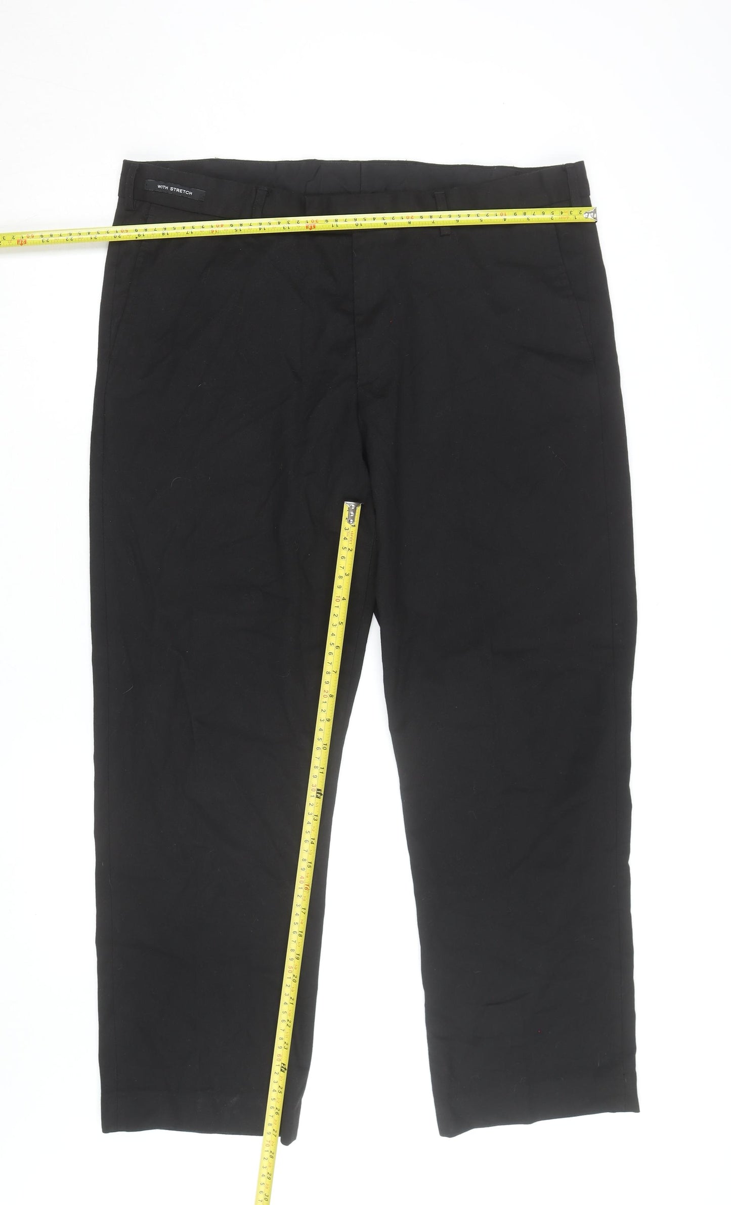 Dunnes Stores Men's Black Regular Fit Chino Trousers 40in Waist 31in Leg