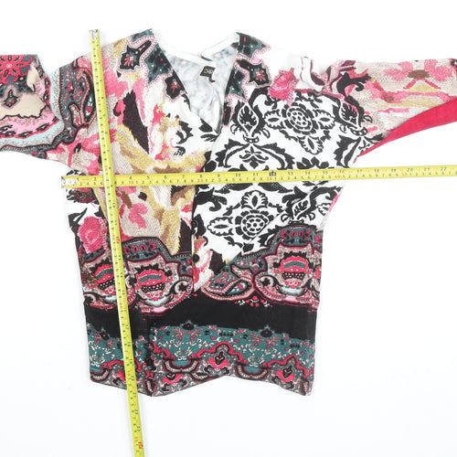 Christina Women's Multicoloured Floral V-Neck Cardigan L