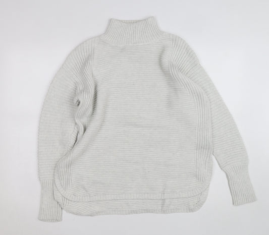 AKINII Women's Ivory Roll Neck Chunky Knit Long Sleeve Jumper XL