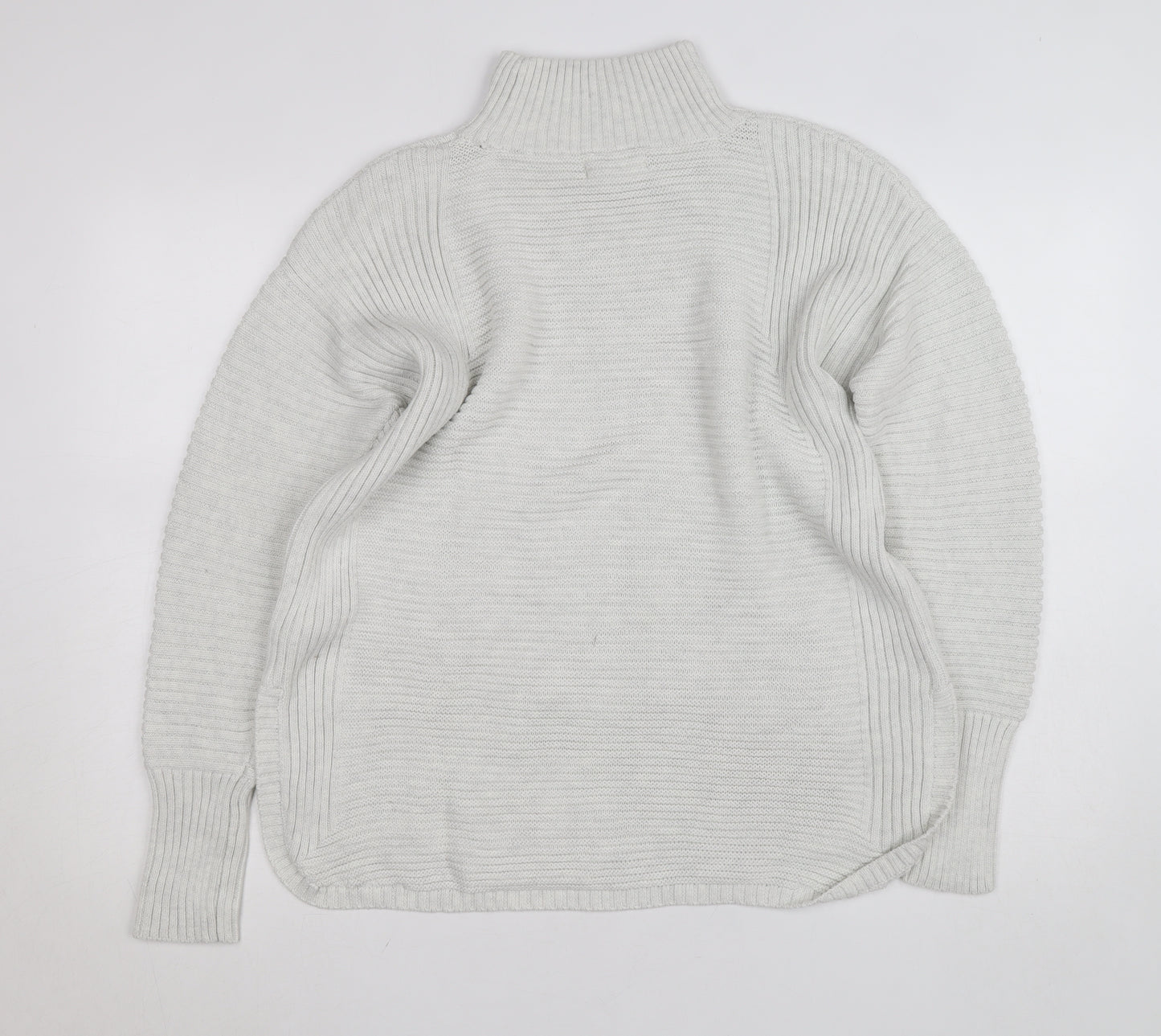AKINII Women's Ivory Roll Neck Chunky Knit Long Sleeve Jumper XL