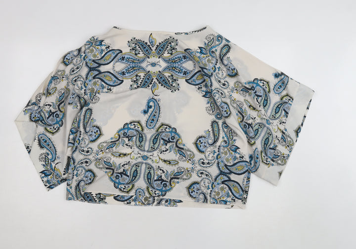 Dorothy Perkins Women’s Multicoloured Paisley Chiffon Tunic Blouse Size 12