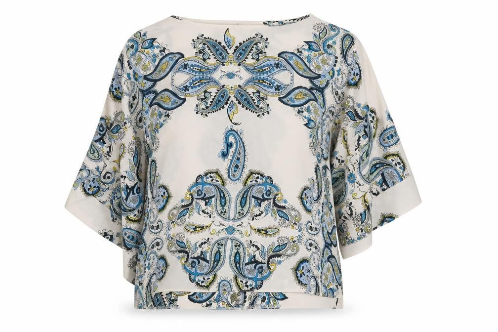 Dorothy Perkins Women’s Multicoloured Paisley Chiffon Tunic Blouse Size 12