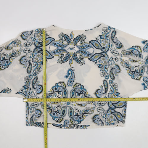 Dorothy Perkins Women’s Multicoloured Paisley Chiffon Tunic Blouse Size 12