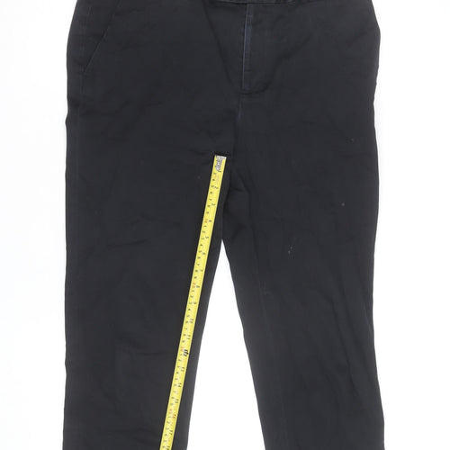 Lauren Ralph Lauren Women's Black Cotton Chino Trousers Size 12
